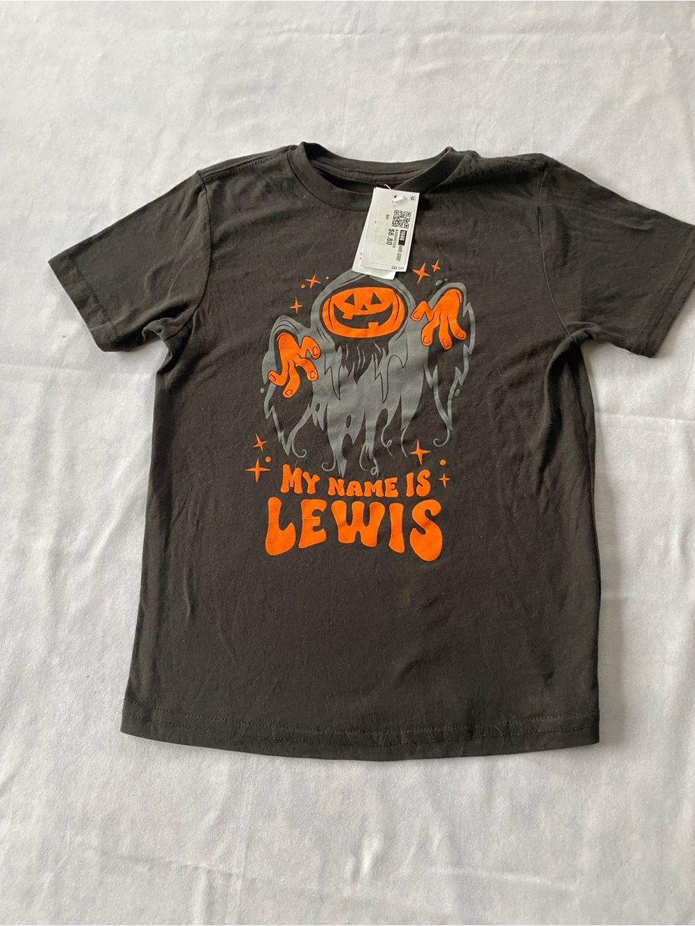 New Halloween “My Name is Lewis” Black T-shirt Size Kids Small